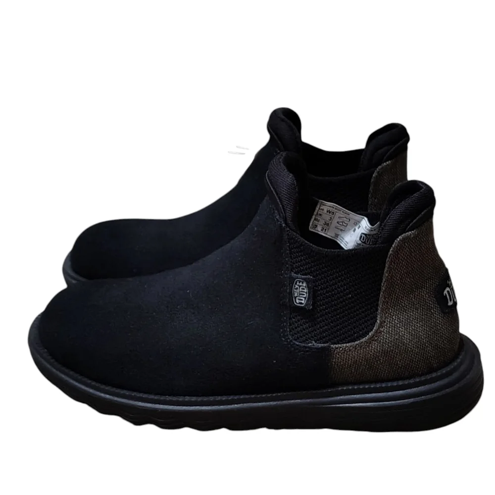 NWT Womens Hey Dude Branson Boot Craft Suede Black